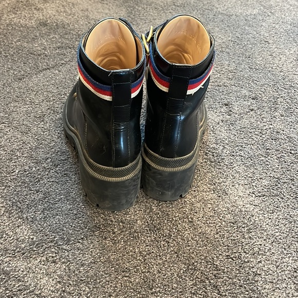 GUCCI Leather ankle boot with Sylvie Web - Picture 2 of 3